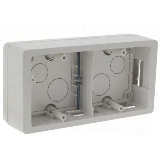 Legrand 080242 - Céliane surface-mounted frame - 2 horizontal/green posts - white