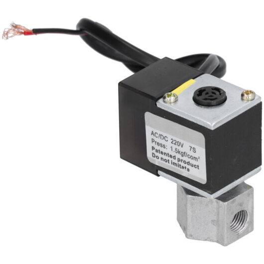 M8 solenoid valve, interface thread, air pump accessories with cast aluminum base, side hole, AC/DC 220V