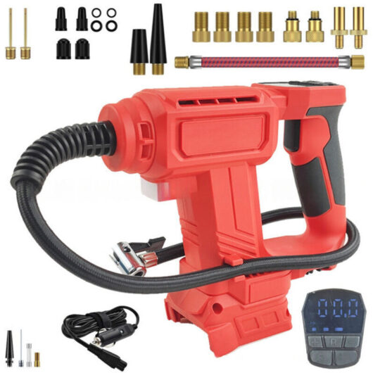 Milwaukee M18 18V Cordless Air Compressor, Electric Air Pump with Auto Shut-Off and LED Light, Car Battery Compressor for Bicycle/Car/Ball
