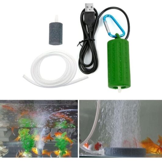 Mini Portable USB Air Pump for Aquarium, USB Oxygen Pump, Energy Saving, Super Quiet Aquarium Air Pump, Silent Aquarium Air Pump, Fish Tank Pump