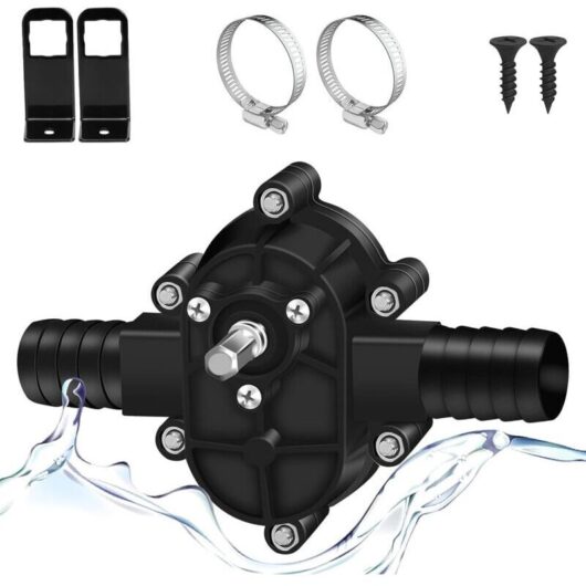 Mini electric borehole pump, Electric Drill Pump, Portable Self-Priming Electric Water Drill Hand Pump for Drills, Battery-Powered Water Pump