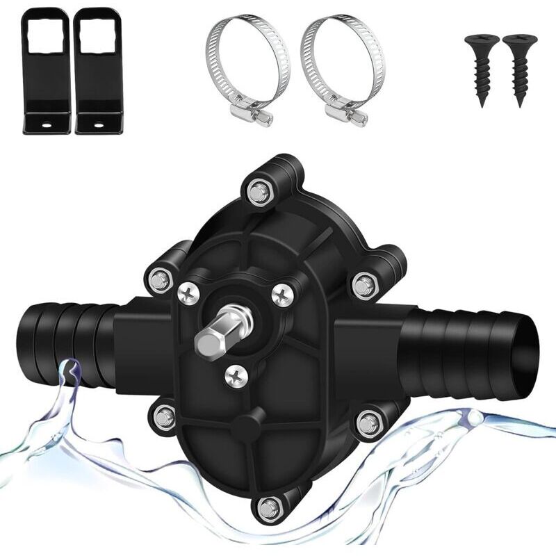 Mini electric borehole pump, Electric Drill Pump, Portable Self-Priming Electric Water Drill Hand Pump for Drills, Battery-Powered Water Pump