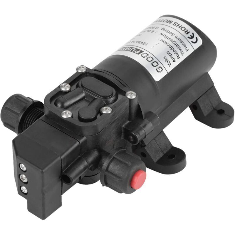 Miniature 12V/24V Electric Diaphragm Pump - High-pressure self-priming water pump, automatic protection, adjustable flow rate up to 6 L/min, for