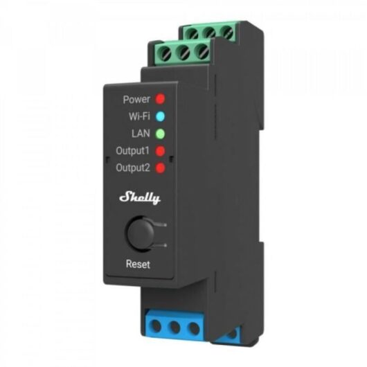 Module Rail DIN 2 channels dry contact WiFi version PRO - Shelly