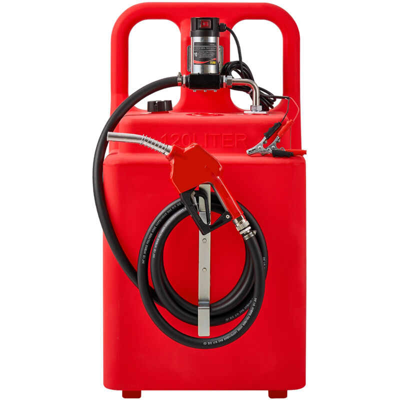 Mophorn 32-Gallon Portable Fuel Tank with 12V DC Electric Pump, 10GPM Flow Rate, 13 ft Hose, and Self-Sealing Nozzle for Gasoline, Diesel, Kerosene,