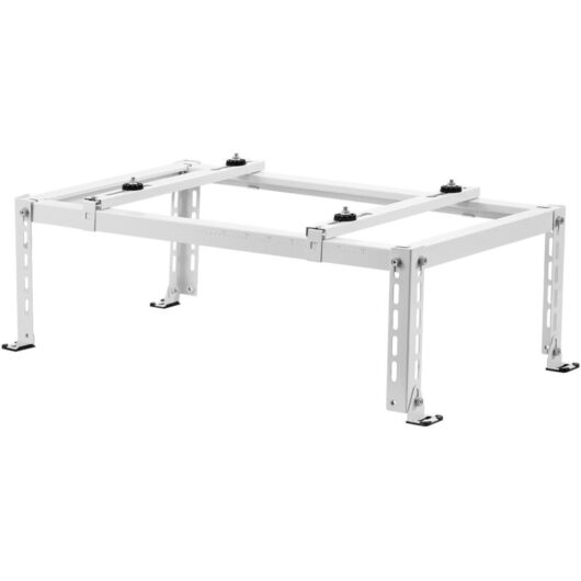 Mophorn Adjustable Anti-Vibration Ground Stand for Mini Split Air Conditioners and Heat Pumps, Suitable for 9000-24000 BTU Units, Durable Floor Mount