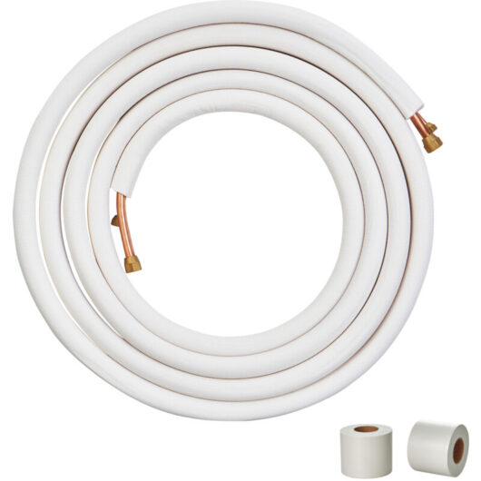 Mophorn - vevor 7620mm Mini Split Line Set, 9.5 & 15.9mm o.d Copper Pipes Tubing and Triple-Layer Insulation, for Mini Split Air Conditioning