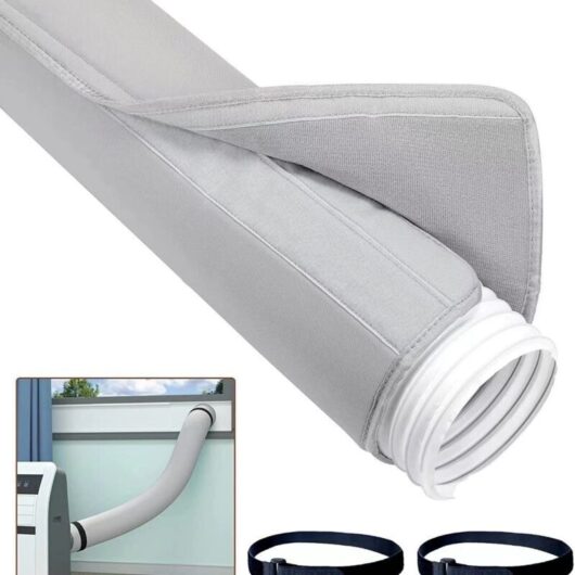 [NEVER USED] Insulated hose cover for portable air conditioners, universal fit for 5" and 6" diameter exhaust ducts, for easy installation