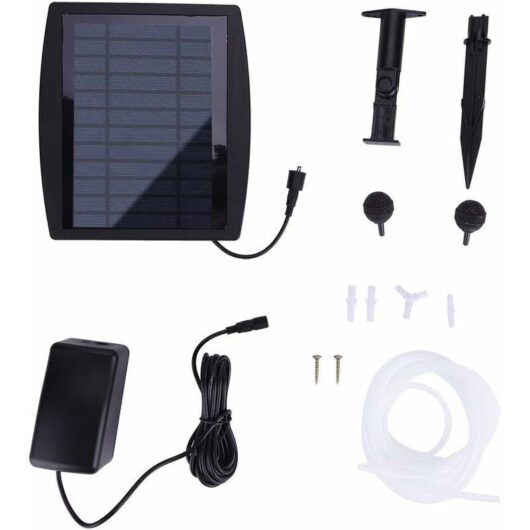 Neige - Solar Air Pump, Oxygenator Aerator Oxygen for Outdoor Swimming Pool Pond Fish Tank, Oxygen Pump with Air Stone