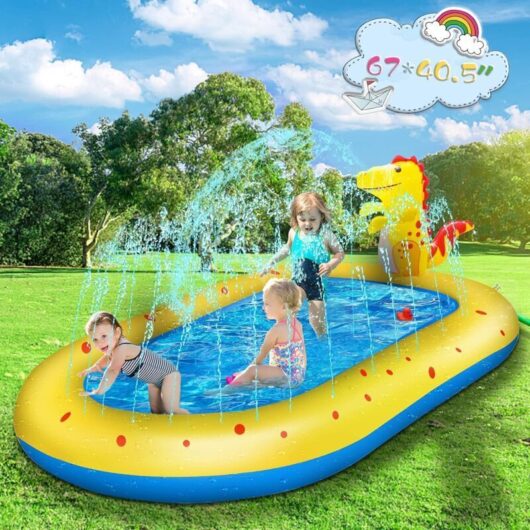 Never used] Paddling pools for kids Inflatable Sprinkler Mat Swimming Pool for toddlers Age 3+ and Splash Pad Wading Pool for Fountain Games , Summer