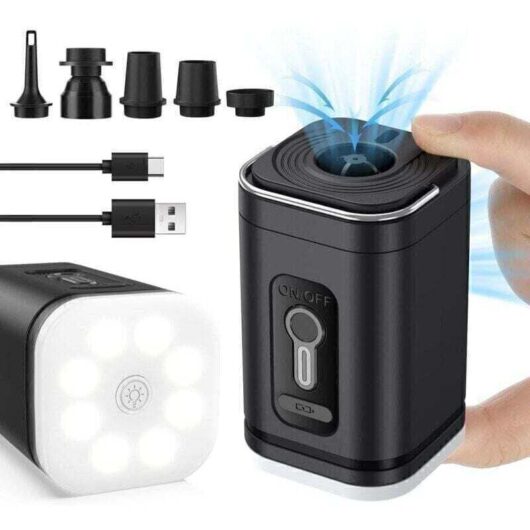 Odipie - Electric air pump, electric inflator, inflatable mattress inflator, electric mini air pump, inflatable mattress pump, vacuum function