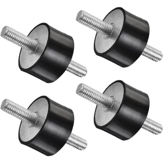 Pieces M8 Rubber Damper, Anti-Vibration Rubber Damper Isolation Mounts, Cylindrical Rubber Damper, For Air Compressors, Diesel Engines, Water Pumps