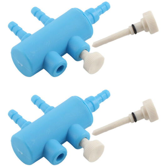 Plastic Aquarium Water Tube Volume Control Valve Connector, Fish Tank Air Separator, 2-Way Oxygen Pump Accessory (2 pieces)