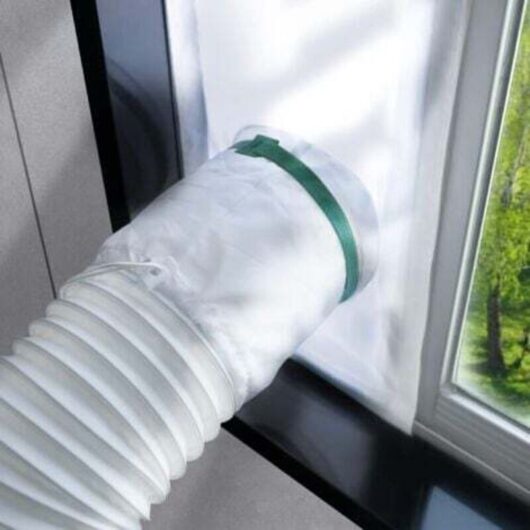 Portable air conditioner ventilation kit, portable air conditioner sealing kit, adjustable length from 10 x 40 to 64 inches, waterproof and easy to