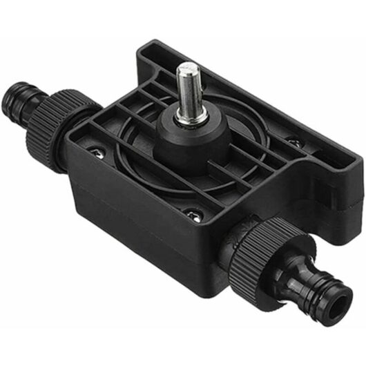 Portable pump for electric drill - High flow pump - Pump supplied as standard with two connectors for drill chucks