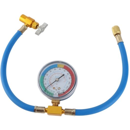 R134A Car Air Conditioning Refrigerant Charging Hose - Wide Compatibility Air Conditioning Refrigerant Charging Hose with Pressure Gauge
