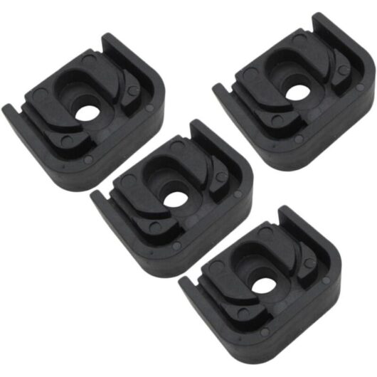 Set of 4 Vibration Damping Pads for Air Conditioner Condenser Feet Black Rubber Shock Absorber Support