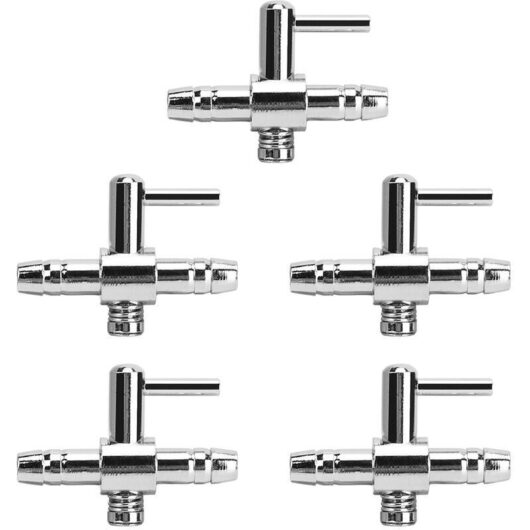 Stainless steel air tube dispenser, oxygen pump, single-head valve for aquarium, 5 pieces