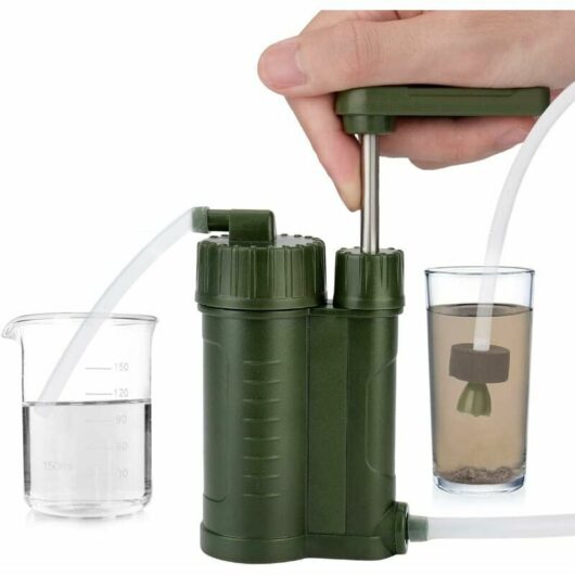 Trimec - Filtre à Eau Extérieur, Filtres Eau Pour Camping Et Randonnée, Convient Pour La Randonnée Camping Trekking Urgence Extérieure, Filtre à Eau