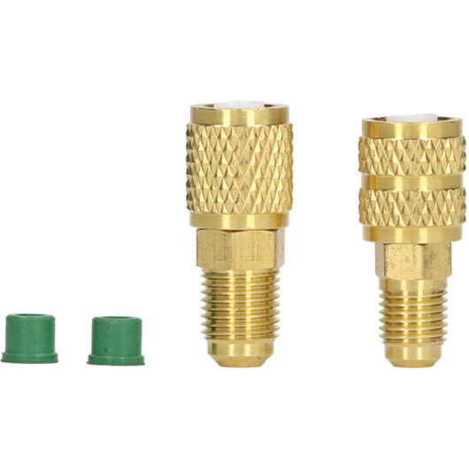 Universal Dual Refrigerant Adapter - R22 (M1/4SAE) and R410A (M5/16SAE) - Secure Connection
