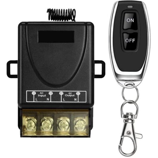 Universal Gate Remote Control 433MHz Wireless Remote Control Switch AC 220V 230V 30A Relay Receiver and 1 Transmitter Radio Control for Light Water