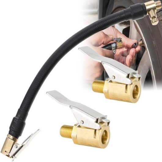 Valve Inflator Tube Bicycle Pump Extension Hose Cord, Male Rubber Thread Inflation Tire Air Hose Inflator, and 2 PCS Car Tire Valve Adapter
