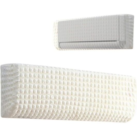Washable wall-mounted cover for indoor air conditioner, dustproof protective cover, retractable AC cover, stylish design - air conditioning supplies