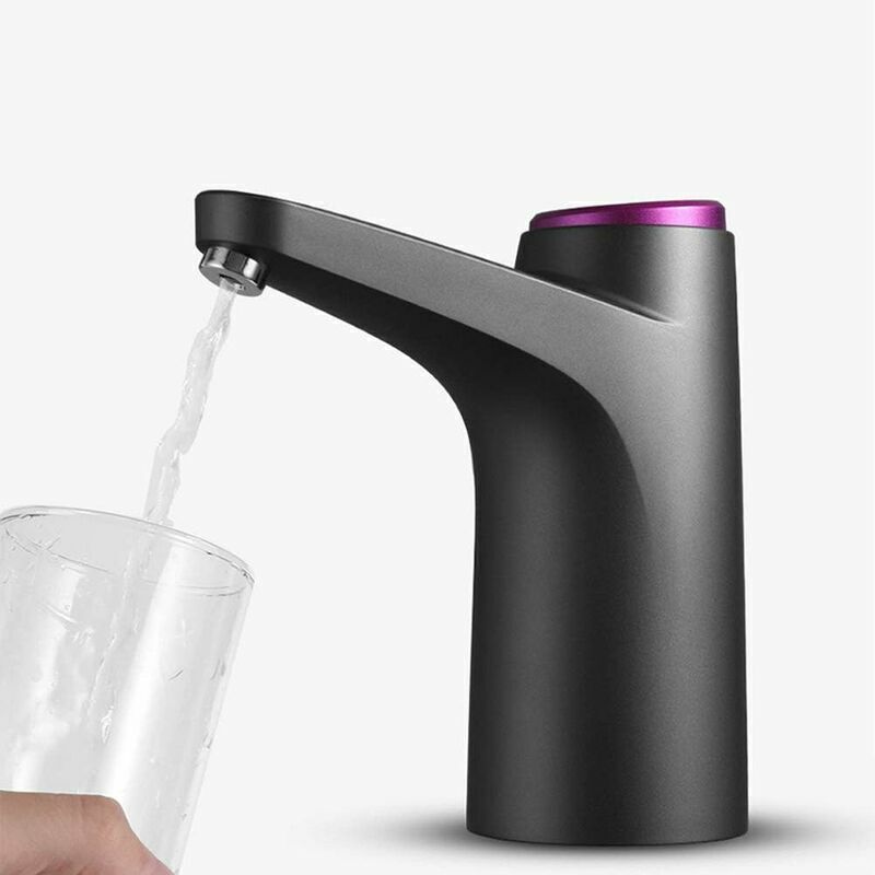 Water dispenser, portable electric water pump with automatic USB charging, universal 3-5 gallon bottle, cordless electric portable water dispenser