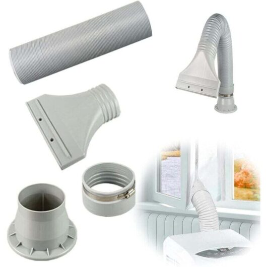 Window Kit for Portable Air Conditioner, Air Exhaust Hose for Air Conditioner, 105mm Diameter, Adjustable Length from 0.7 to 1.7m, For Air