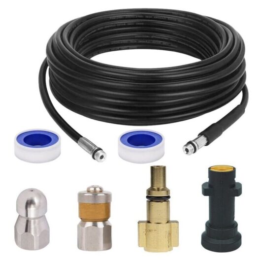 Ymyny - Pipe cleaner 15m for Karcher high pressure cleaner Professional drain cleaner Compatible K2-K7/HD/HDS 180Bar 60C°