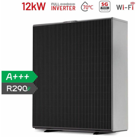 Zealux Inverboost Plus R290 12 kW Integrated Air-to-Water Heat Pump-Dual Fans-Inverboost Multi-Function Water Heater for Hot Water Supply