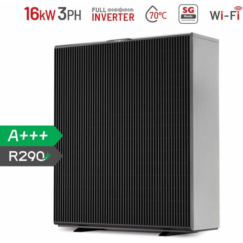 Zealux Inverboost Plus R290 16kW 3T Integrated Air-to-Water Heat Pump-Dual Fans-Inverboost Multi-Function Water Heater for Sanitary Hot Water