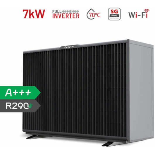 Zealux Inverboost Plus R290 7 kW Integrated Air-to-Water Heat Pump-Single Fan Design-Inverboost Multi-Function Water Heater System for Hot Water