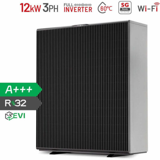 Zealux Inverboost Plus evi 12 kW 3T Single-Unit Air-to-Water Heat Pump-Dual Fans-Inverboost Multi-Function Air-to-Water Heat Pump