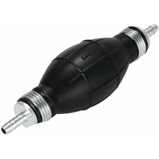 inline hand pump, 8 mm, for petrol/diesel/oil fuel, universal, fuel transfer, boat/garden/automotive