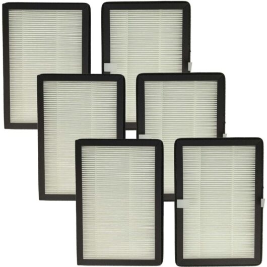 vhbw 6x particle filter compatible with Rowenta Eclipse QU5030, QU5072, QU5060, QU5062 Air Purifier, Ventilator