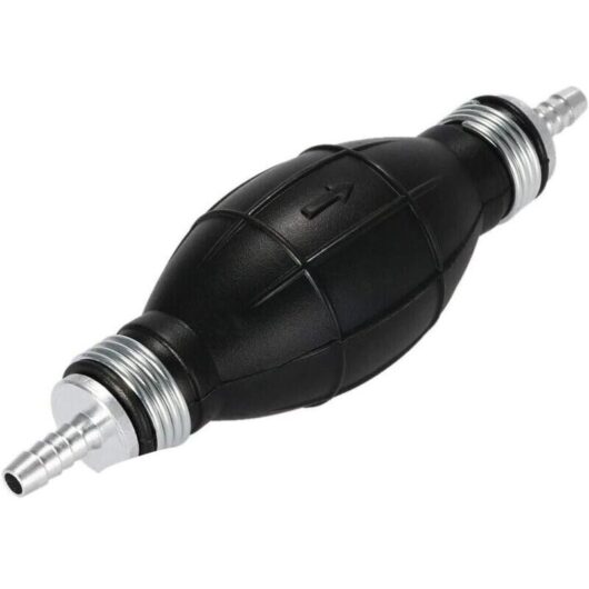 x Hand fuel pump, 8 mm, aluminum-rubber alloy, universal for gasoline/diesel/oil, manual transfer for boats, gardens, and automobiles