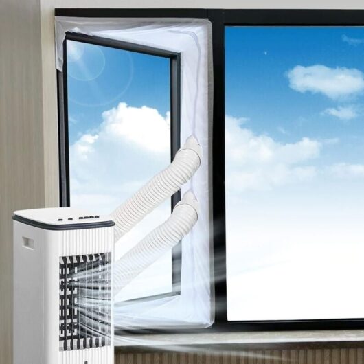 400cm Mobile Air Conditioner Sealing Kit for Doors and Windows, for Air Conditioners, Tumble Dryers and Dehumidifiers, Exhaust Hose Sealing, Zipper,