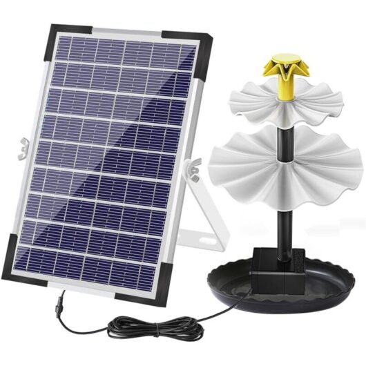 6W Solar Garden Fountain - Water Pump With Solar Panel for Pond, Bird Bath, and Outdoor Decoration