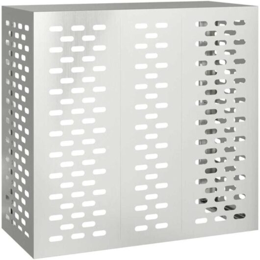 Air Conditioner Cover Silver 110 x 50 x 105 cm Galvanised Steel vidaXL