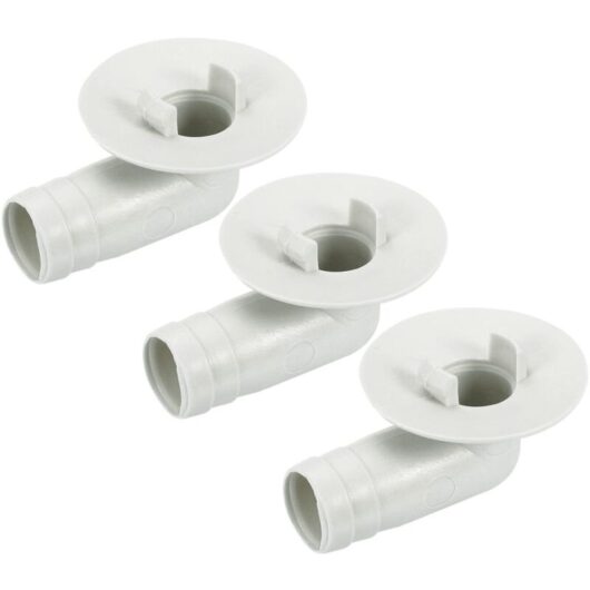 Air Conditioner Drain Hose Connector 17mm Tube Elbow Fitting Replacement Part Accessories for Mini-Split Window AC, Beige Pack of 3
