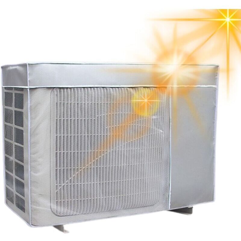 Air conditioner cover for outdoor unit. Waterproof square cover for outdoor air conditioners.