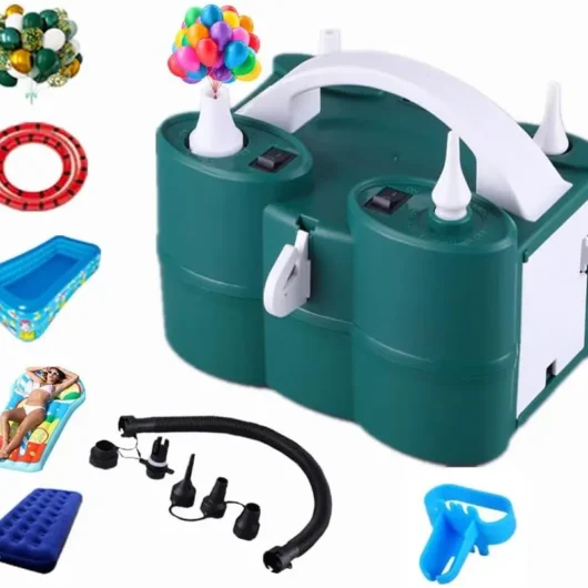 Customizable Multifunctional Party Supplies Dual Nozzle Balloon Blower Electric Pump Garland Arch Kit 100V 600W Air Inflator
