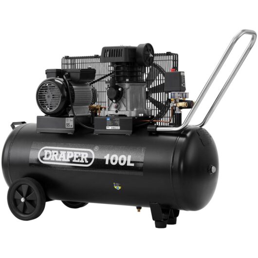 Draper DA100/330 Belt Driven Air Compressor 100 Litre 240v