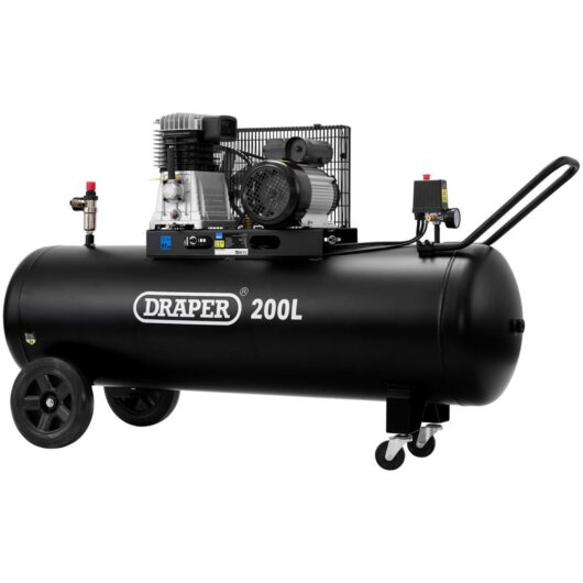Draper DA200/369M Belt Driven Air Compressor 200 Litre 240v