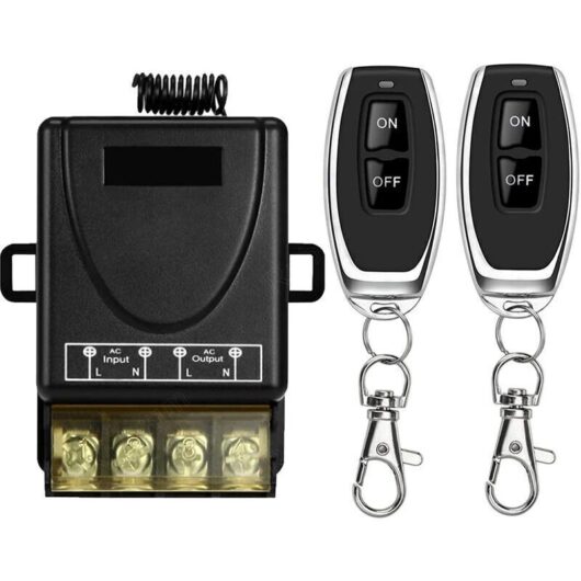 High Power Wireless 433Mhz Remote Control Switch, RF Remote Control AC 220V/240V/110V 30A for Lights, Water Pumps, Household Appliances, Agricultural