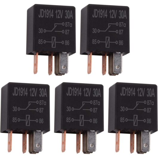 Pieces Relay 12V 30A 5 Pin, spdt Multi-Purpose Relay Heavy Duty Standard Relay 5 Pin 12VDC, Car Relay