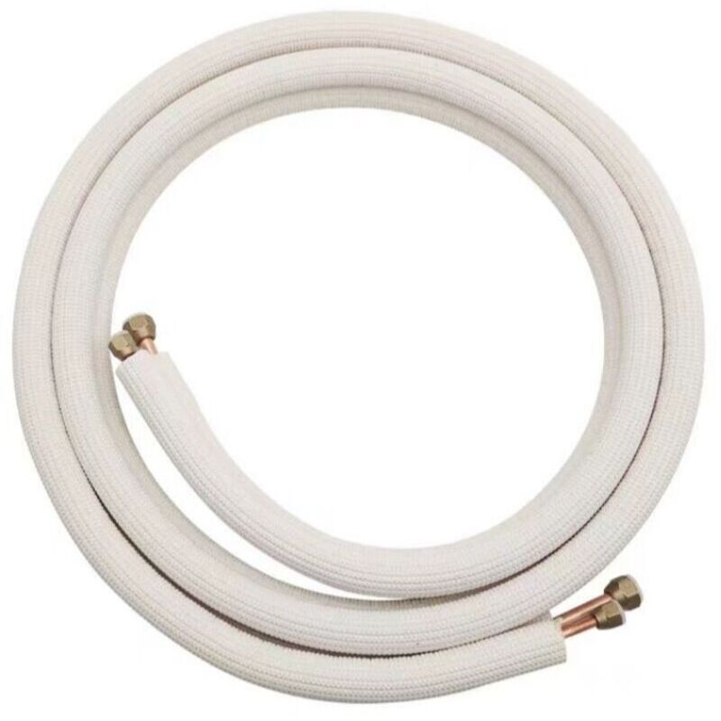 READY TO INSTALL TWIN-TUBE REFRIGERATION PIPING M1 AIR CONDITIONING 1/4 3/8 PRE-ASSEMBLED FITTINGS 3 METERS NF, Tube Diameter (6+10) 1P3 m copper