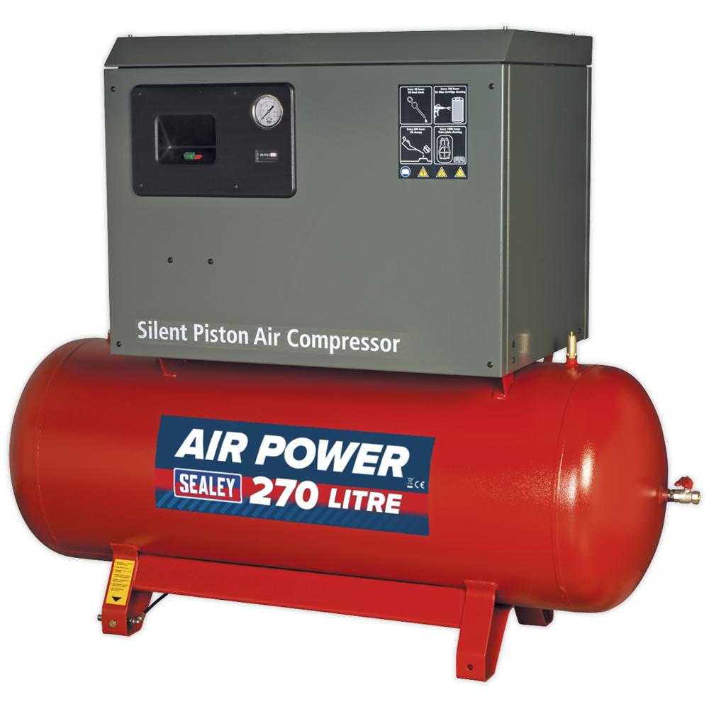 Sealey SAC72775BL Low Noise Air Compressor 270 Litre 415v