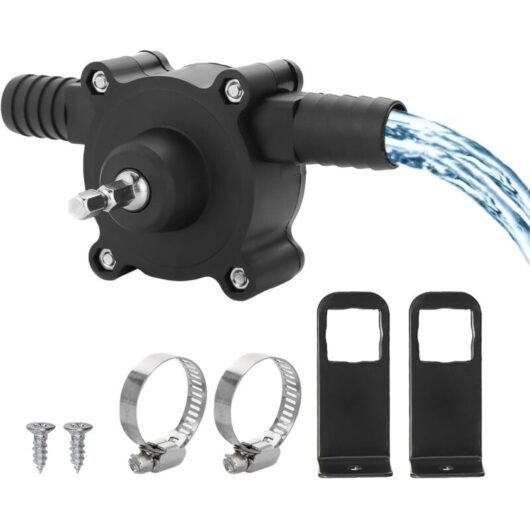 Tinor - Water Pump for Home Garden Mini Water Pump Portable Self-Priming Electric Drill Pump with 6.35mm Shaft